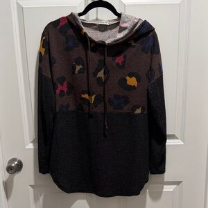 Stylish Multicolor Hooded Sweatshirt